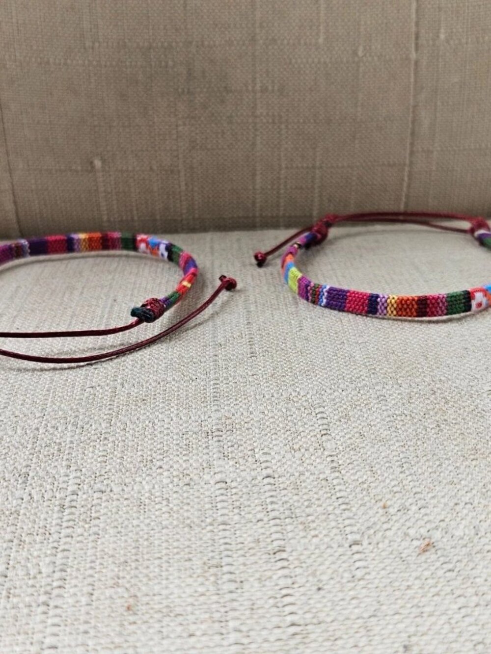 Match Bracelet Multi Color Canvas Wrsit Band Fashion Jewelry adjustable lot of 2 - Picture 8 of 12